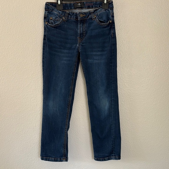 Boys 7 for all man kind Blue Jeans - Picture 1 of 5